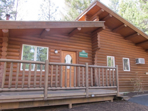 log cabin, Triple Creek Ranch