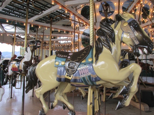Allan Herschell carousel, Santa Barbara, horse