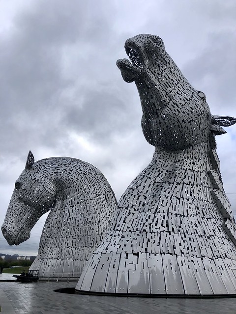 duke and baron horse sculptures, highest and largest equine sculptures, the kelpies in falkirk scotland